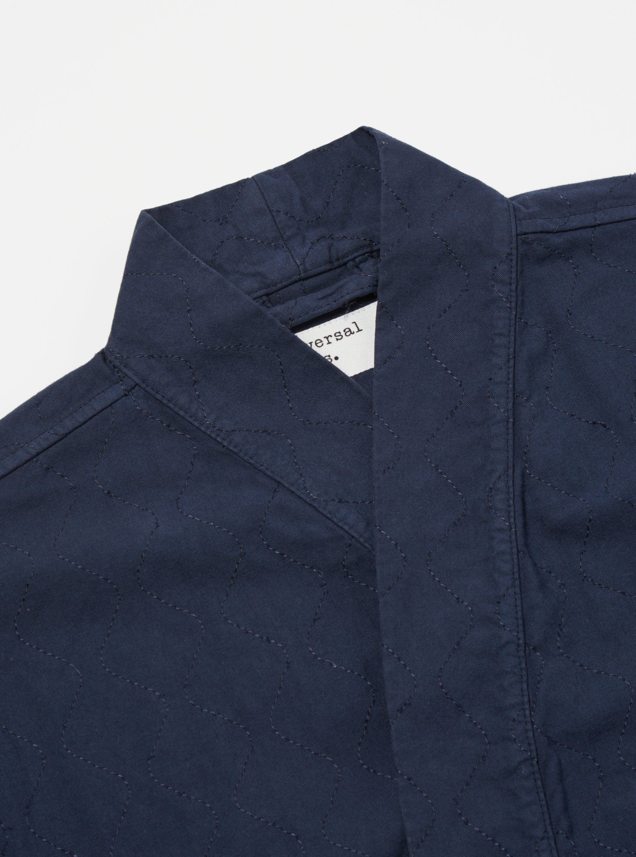 Universal Works Quilted Kyoto Work Jacket in Navy Cotton