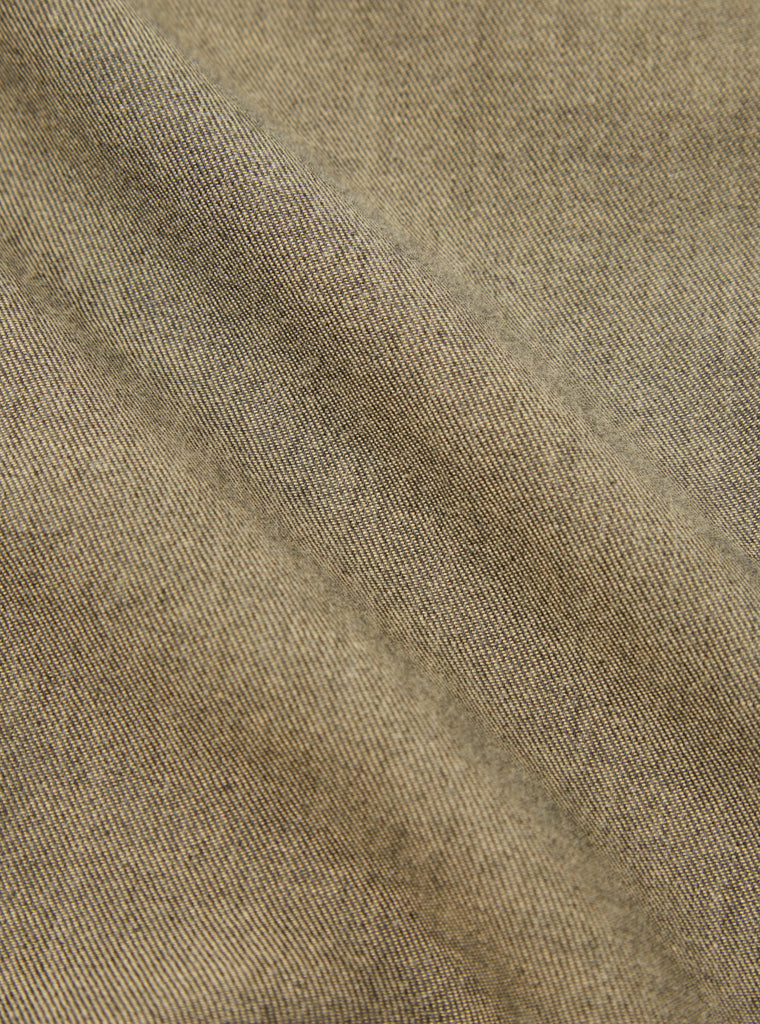 Universal Works Work Shirt in Olive IT Brushed Twill