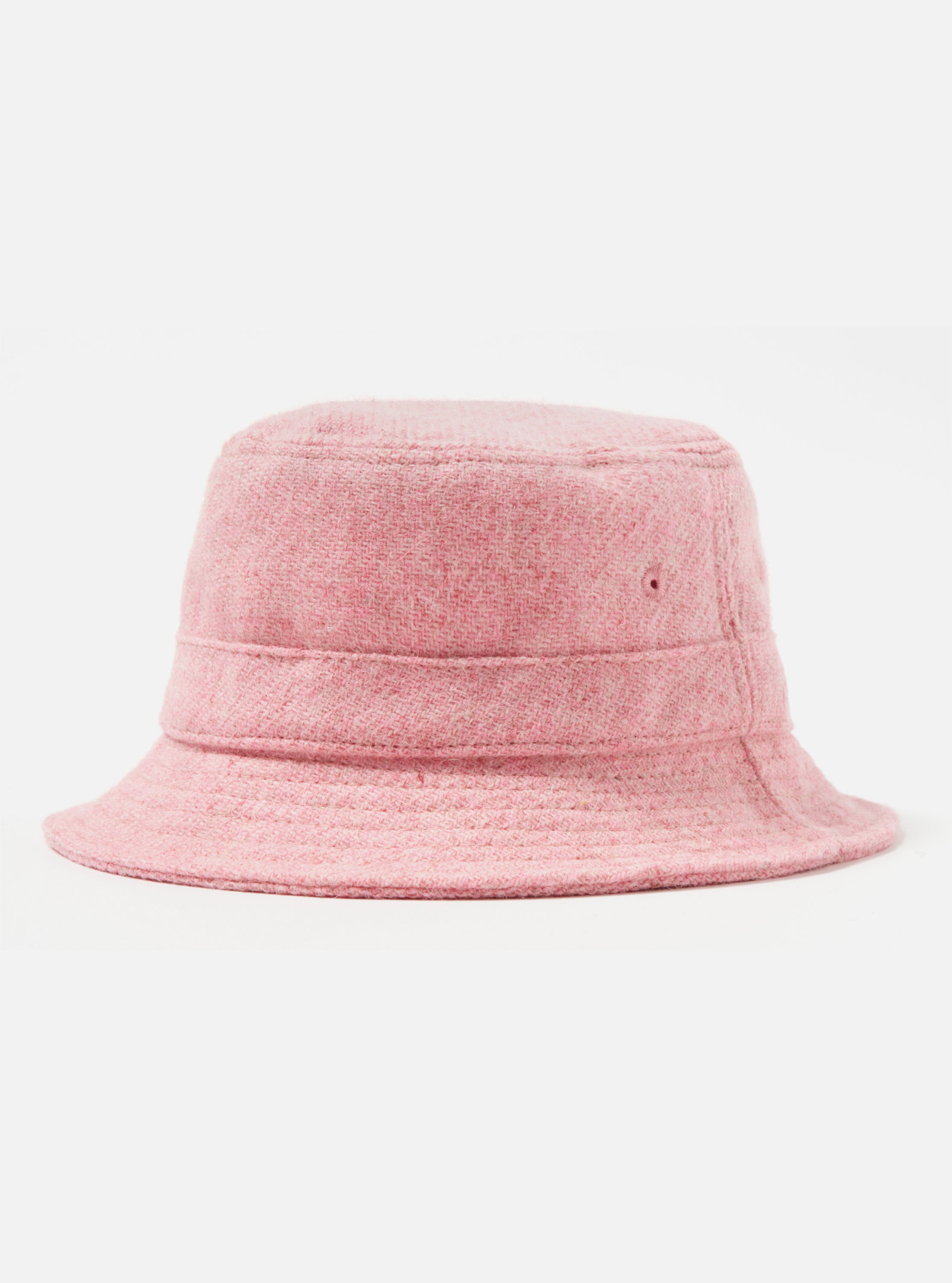 Universal Works Bucket Hat in Pink Harris Tweed