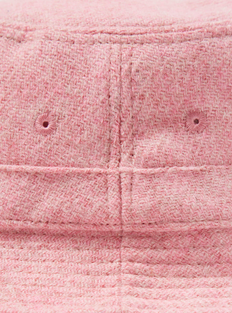 Universal Works Bucket Hat in Pink Harris Tweed