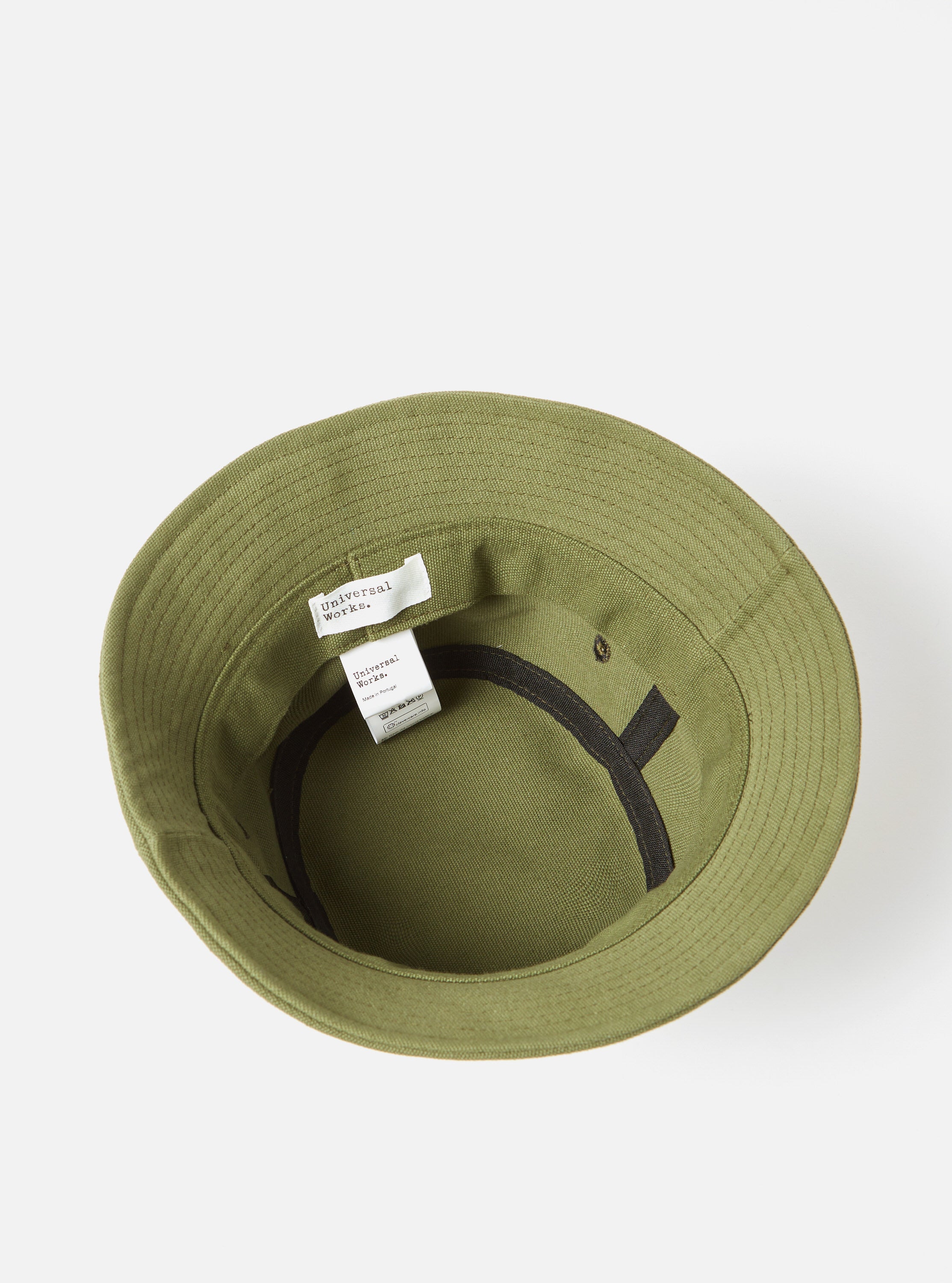 Universal Works Bucket Hat in Green Canvas