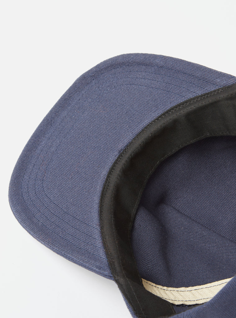 Universal Works Baseball Hat in Navy Canvas