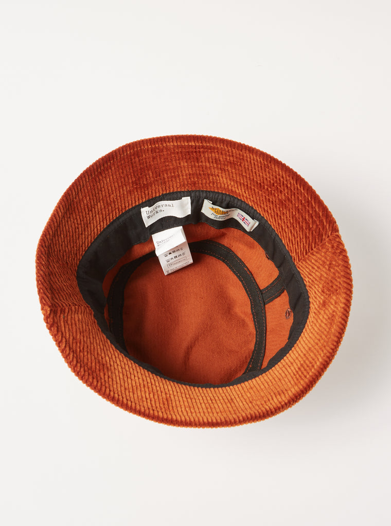 Universal Works Bucket Hat in Rust Brisbane Cord