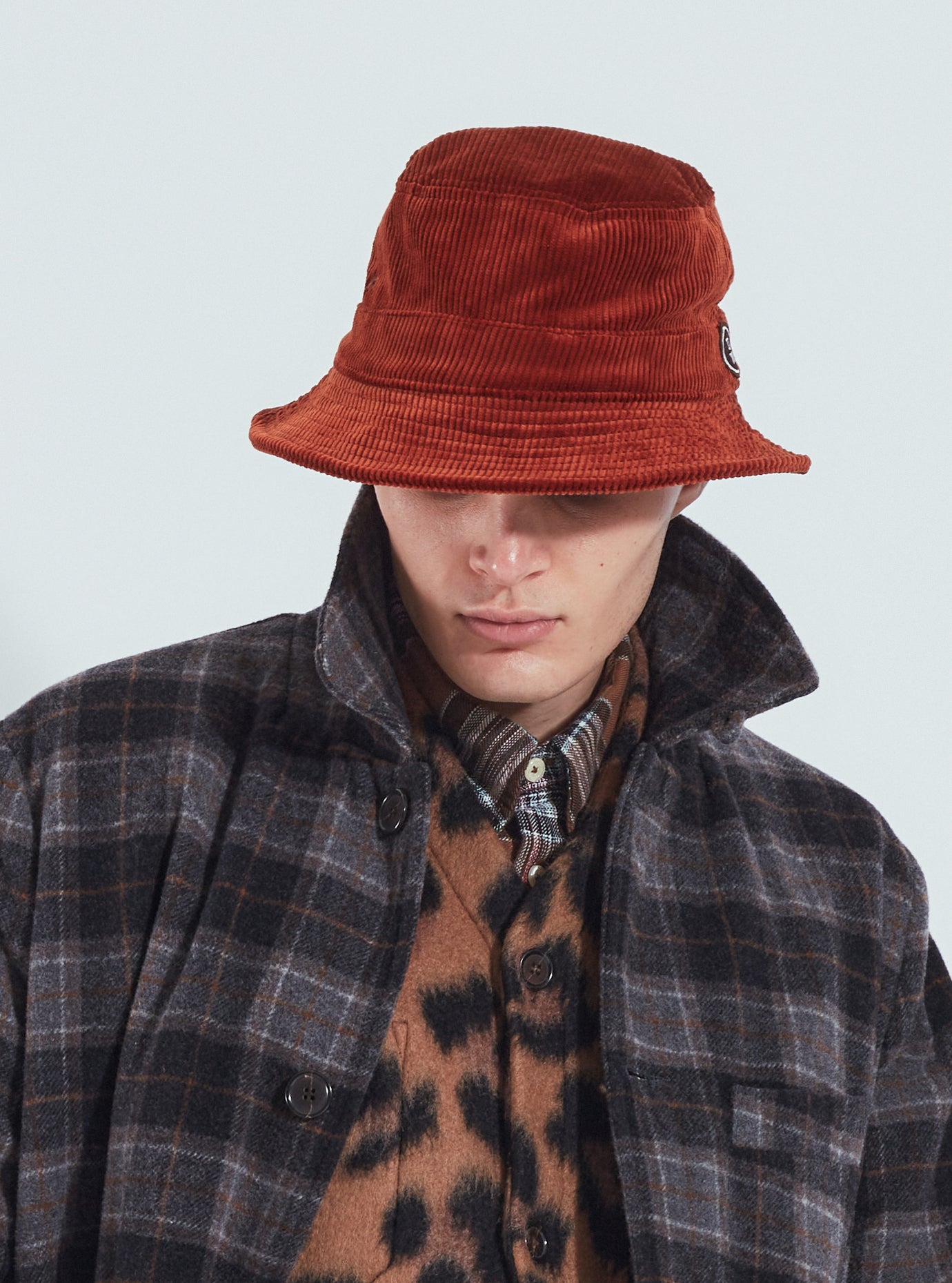 Universal Works Bucket Hat in Rust Brisbane Cord