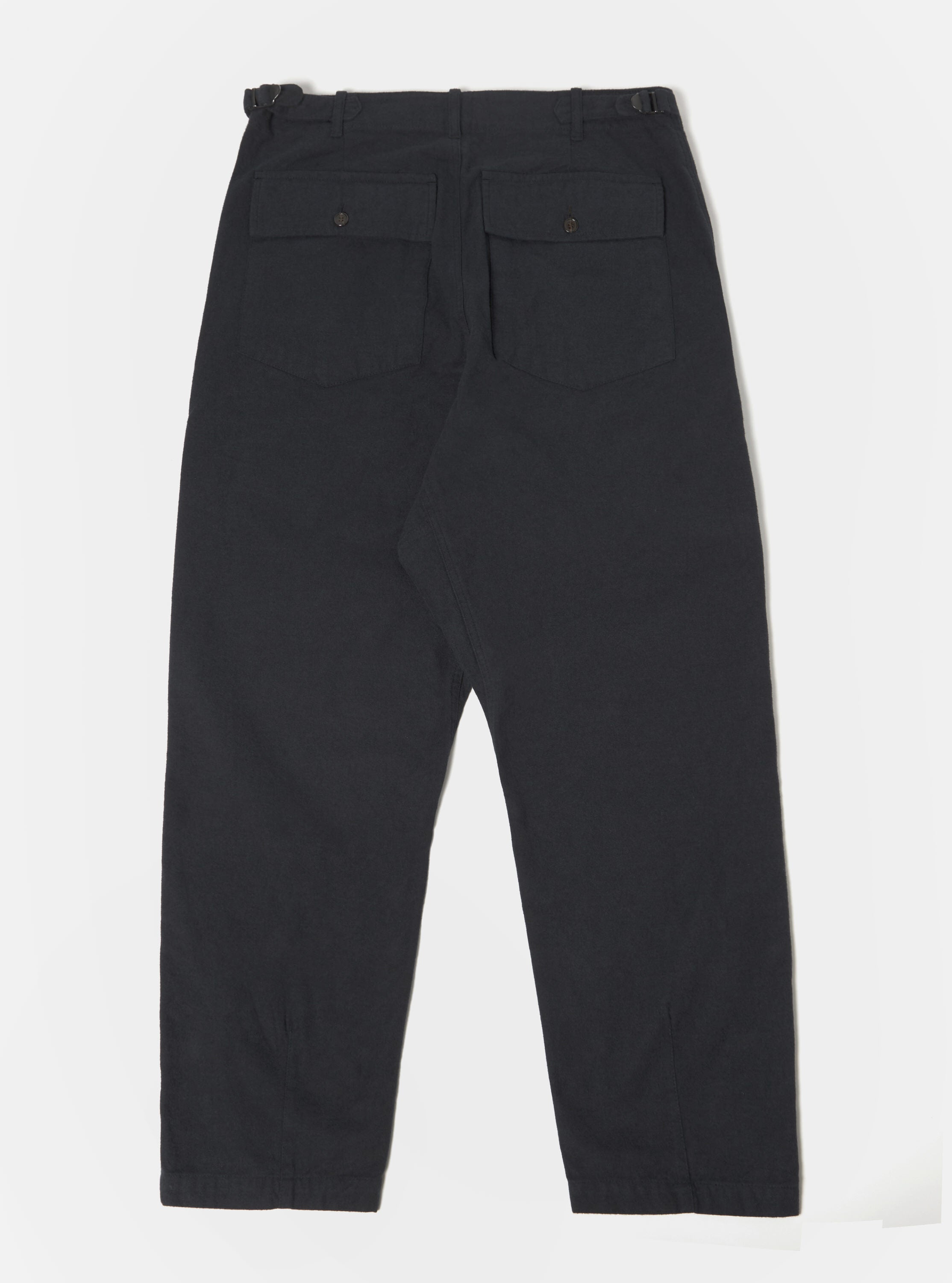 Universal Works Peacenik Pant in Black Nebraska Cotton