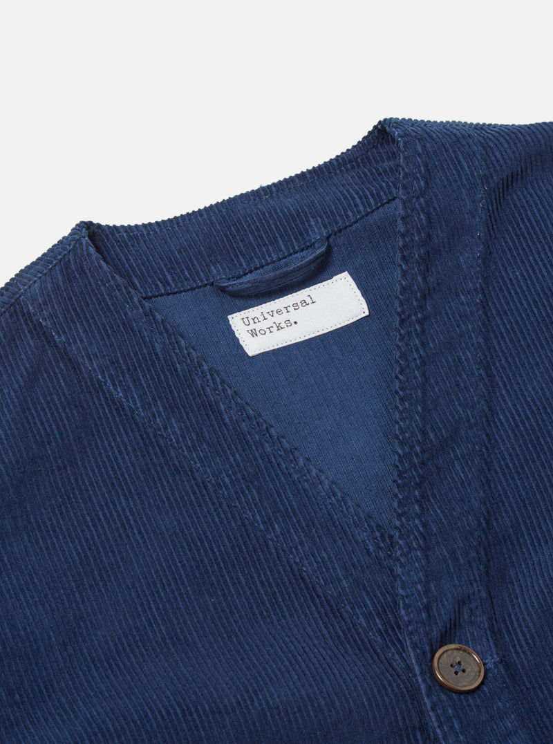 Universal Works Cabin Jacket in Indigo Corduroy/Soft Twill