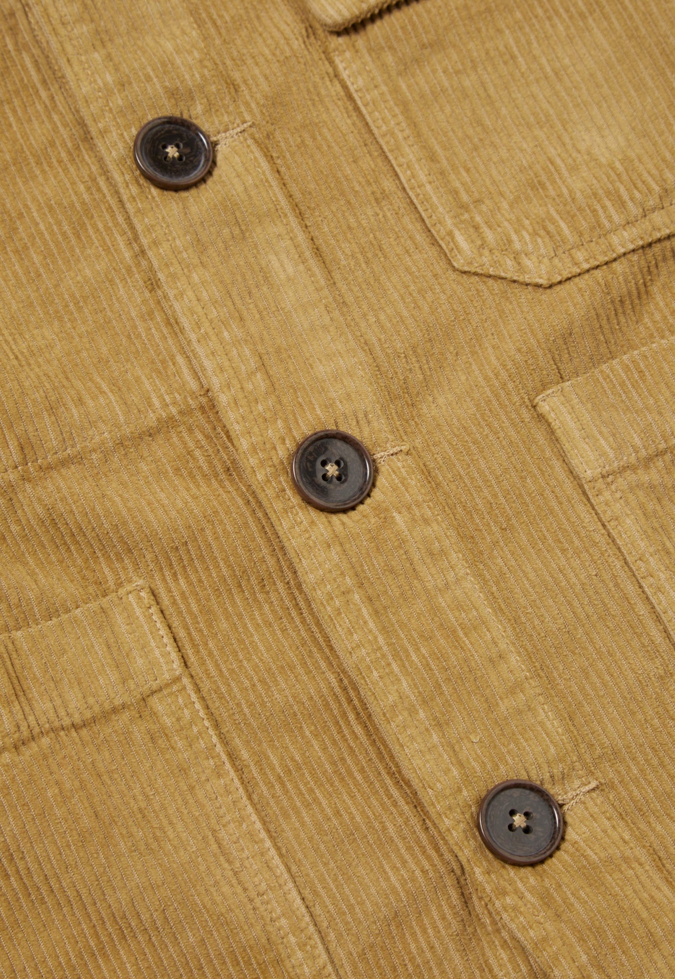 Universal Works Cabin Jacket in Sand Corduroy/Soft Twill