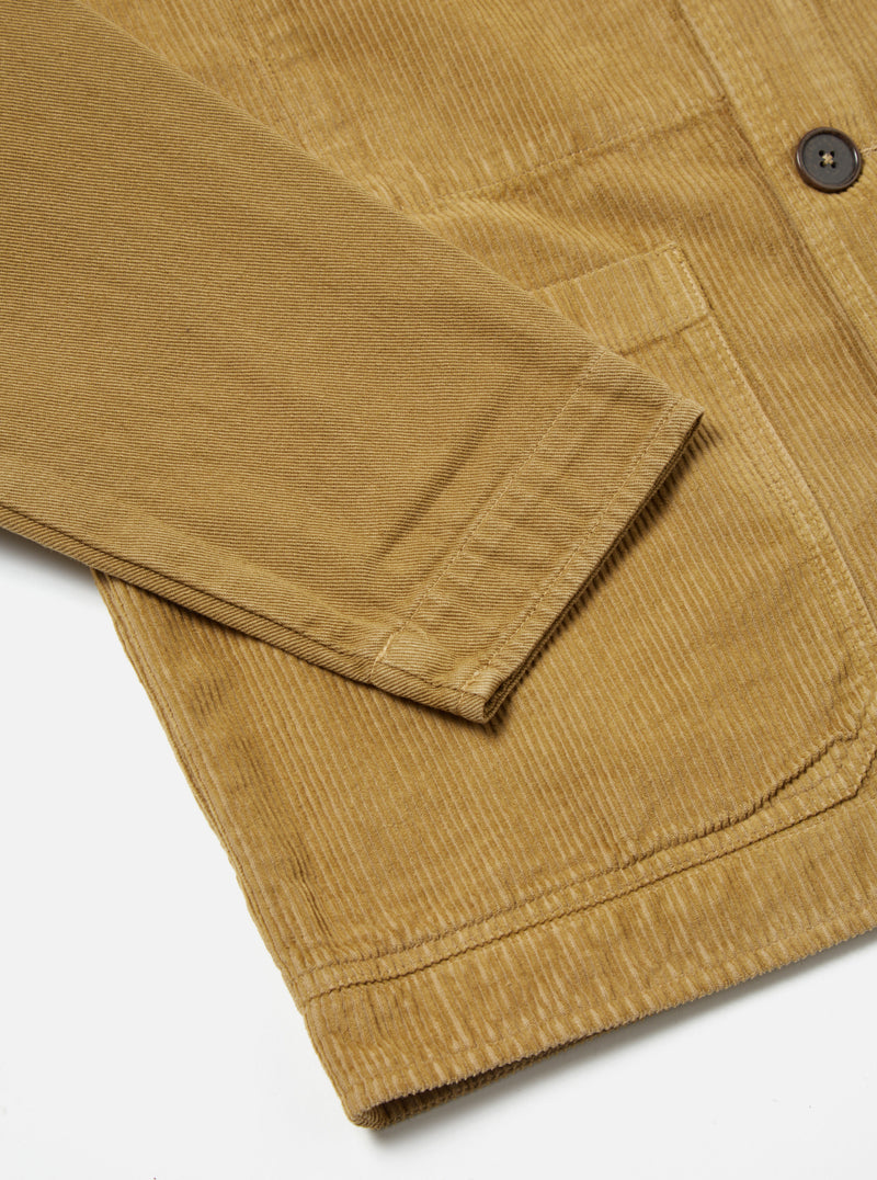 Universal Works Cabin Jacket in Sand Corduroy/Soft Twill