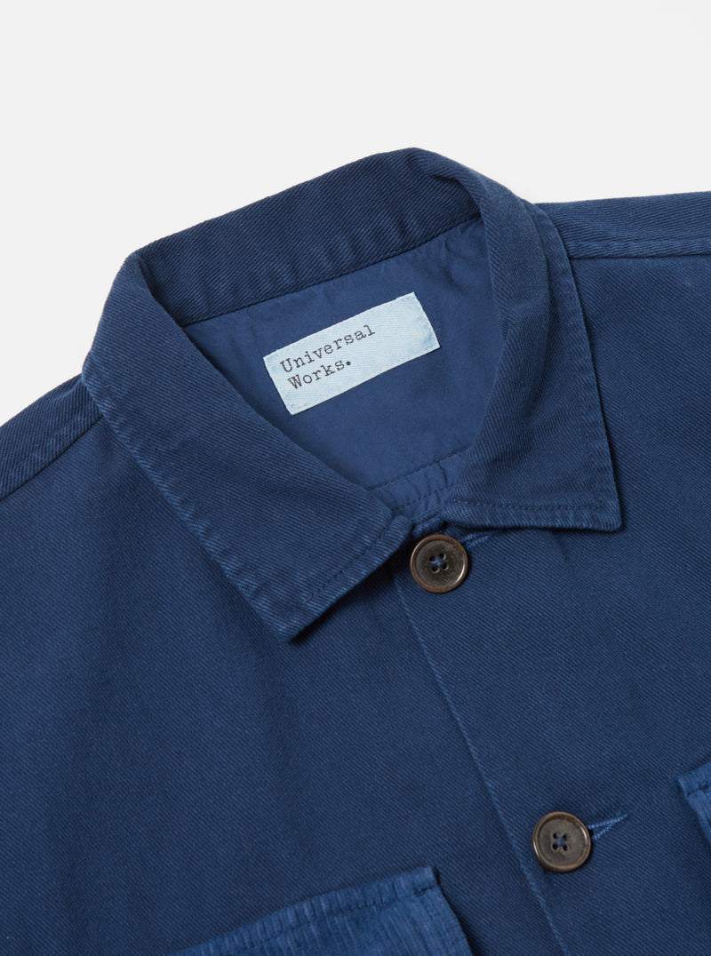 Universal Works Photographers Jacket in Indigo Corduroy/Soft Twill