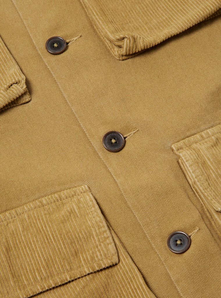 Universal Works Photographers Jacket in Sand Corduroy/Soft Twill