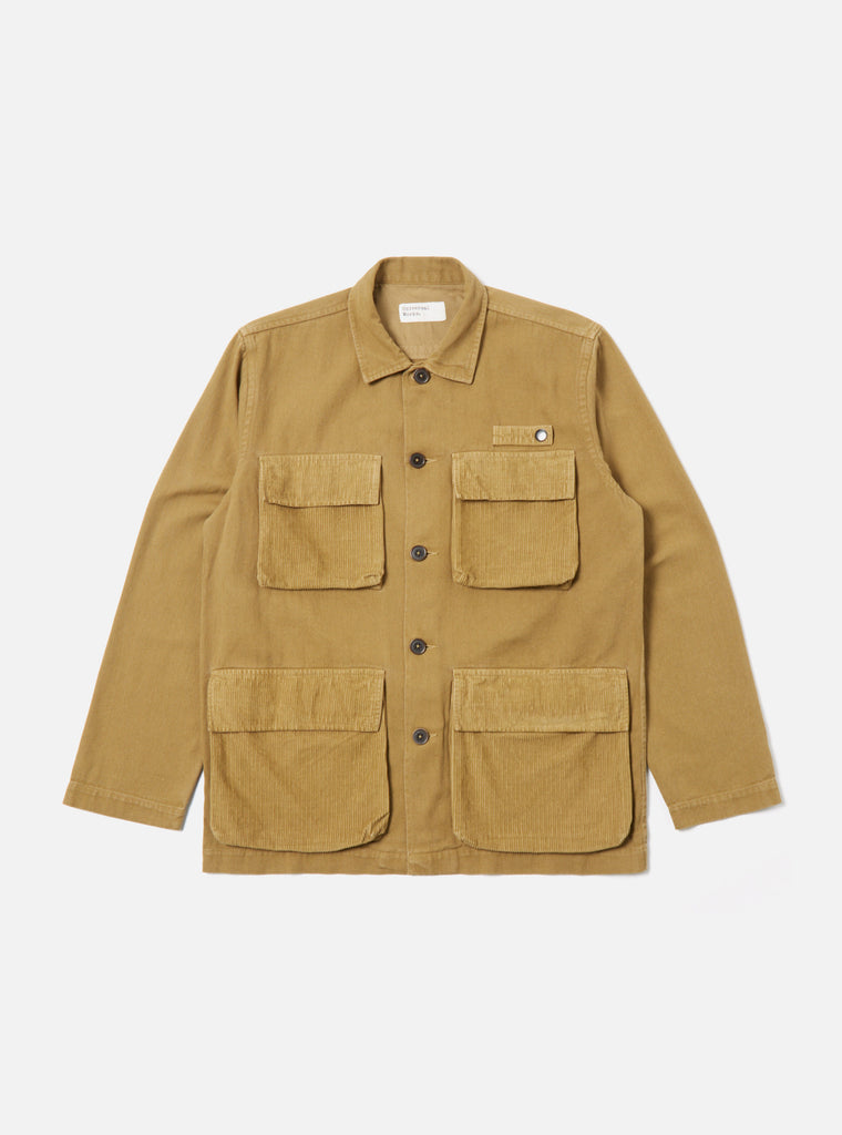 Universal Works Photographers Jacket in Sand Corduroy/Soft Twill