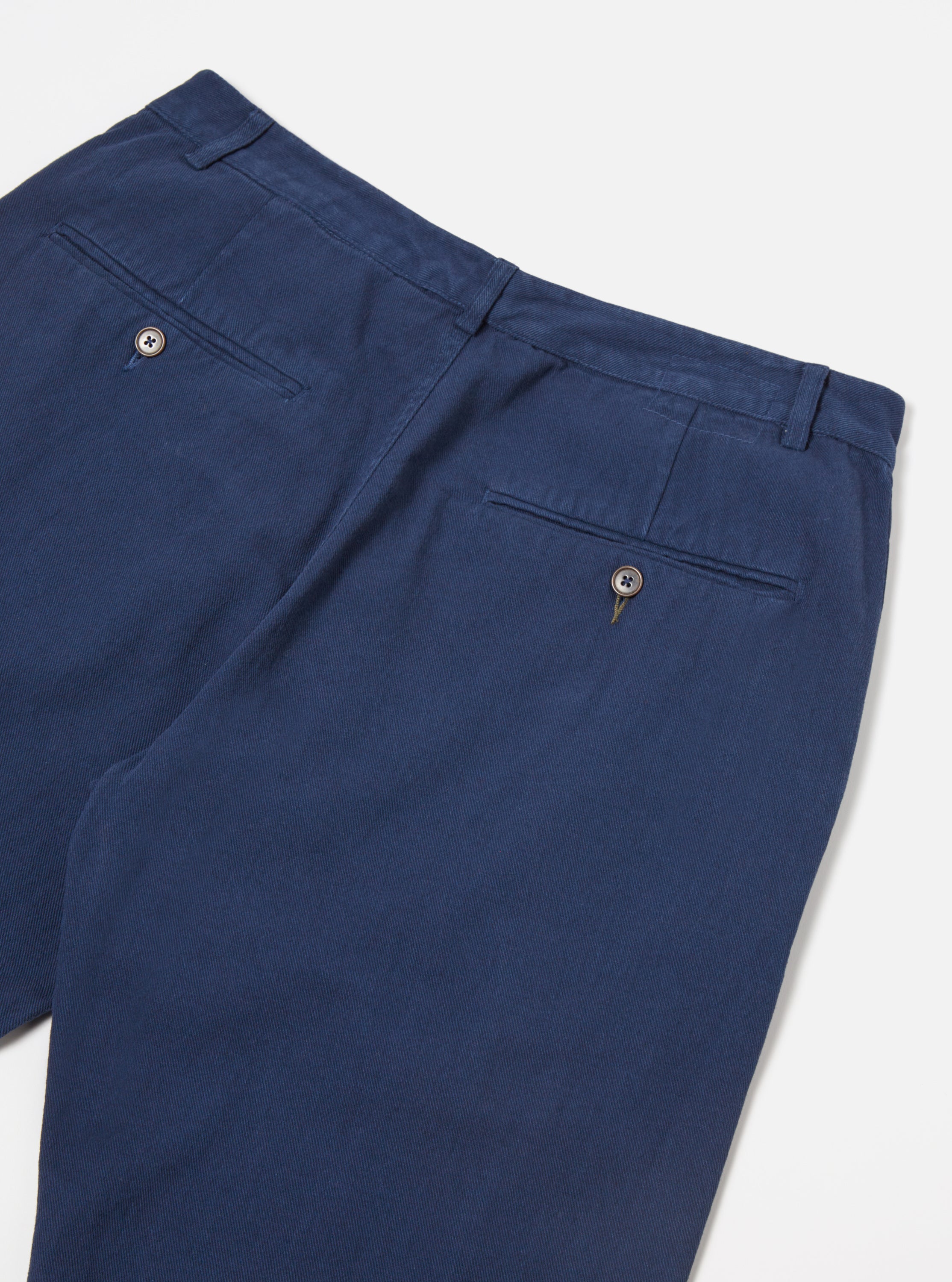 Universal Works Military Chino in Indigo Soft Twill