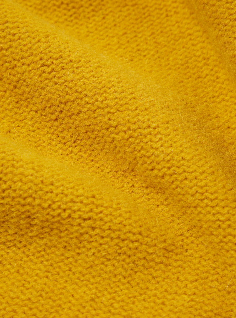 Universal Works Seamless Crew in Gold Supersoft Knit