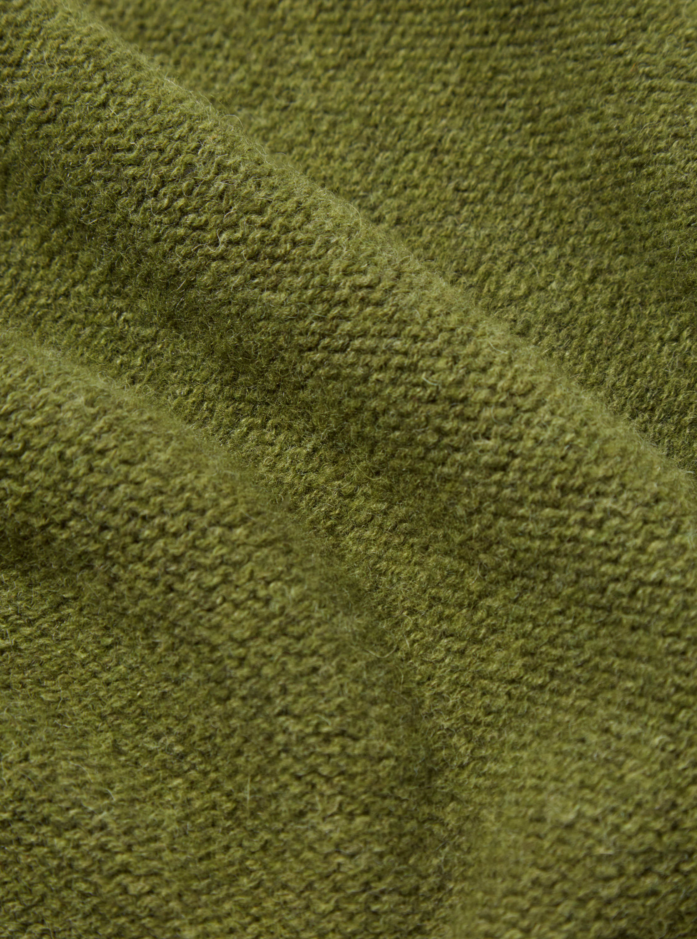 Universal Works Seamless Crew in Green Supersoft Knit