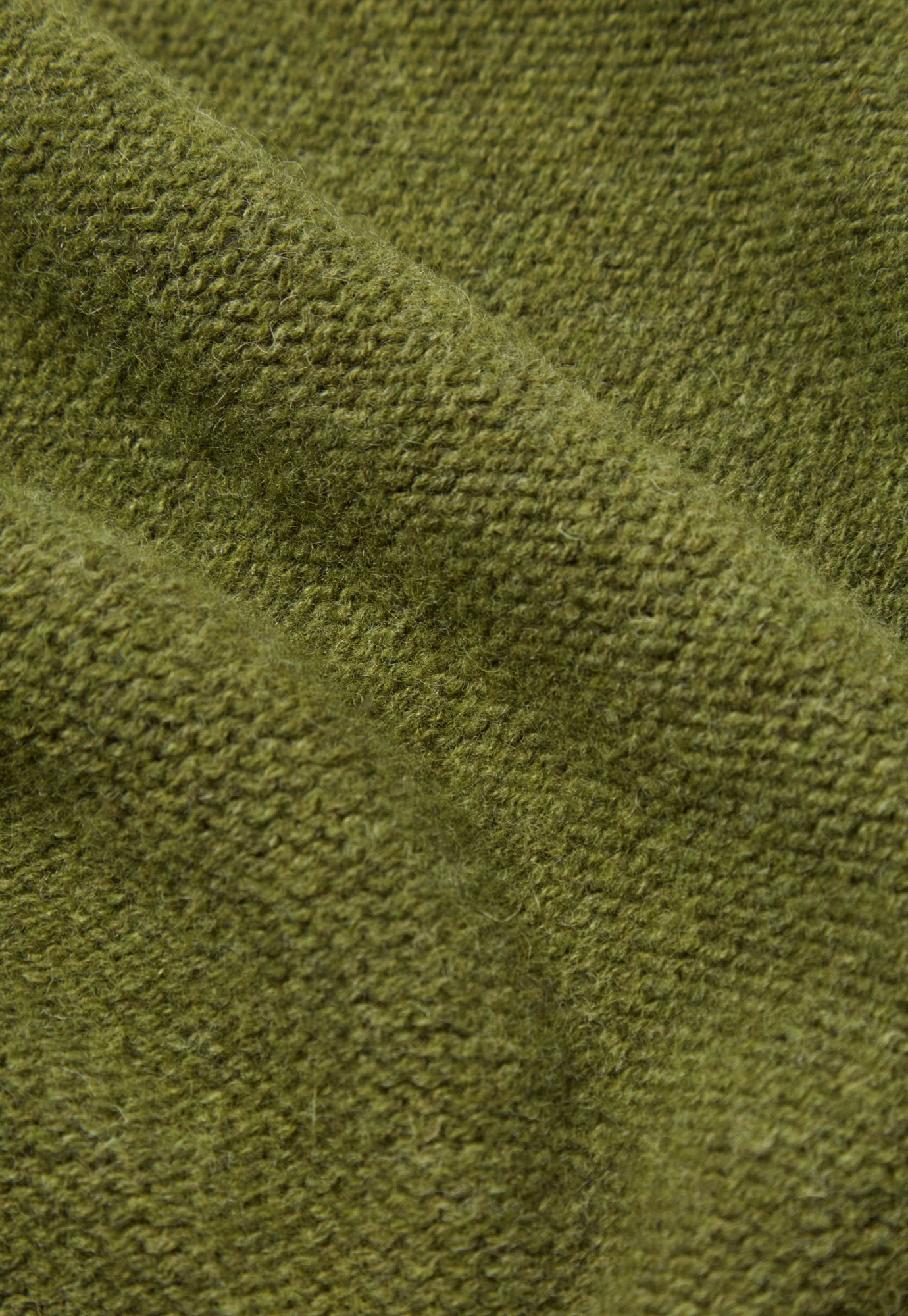 Universal Works Seamless Crew in Green Supersoft Knit