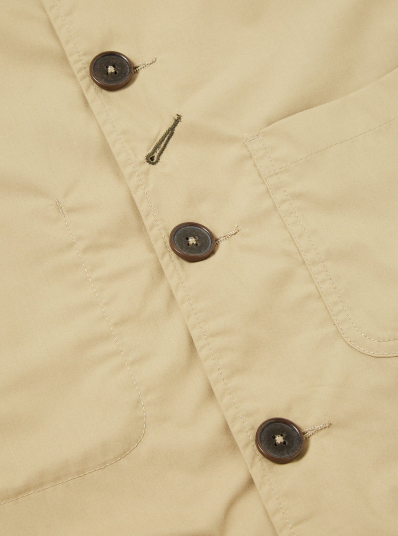 Universal Works Bakers Jacket in Sand Recycled Poly Tech