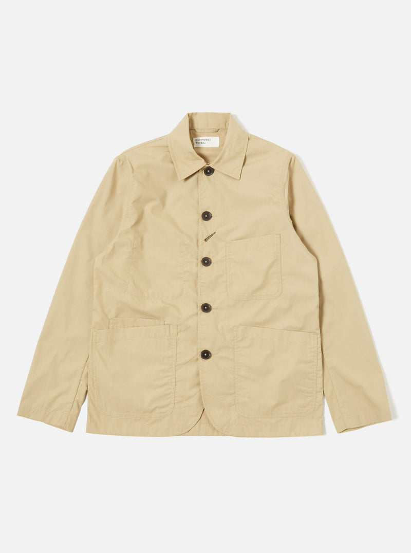 Universal Works Bakers Jacket in Sand Recycled Poly Tech