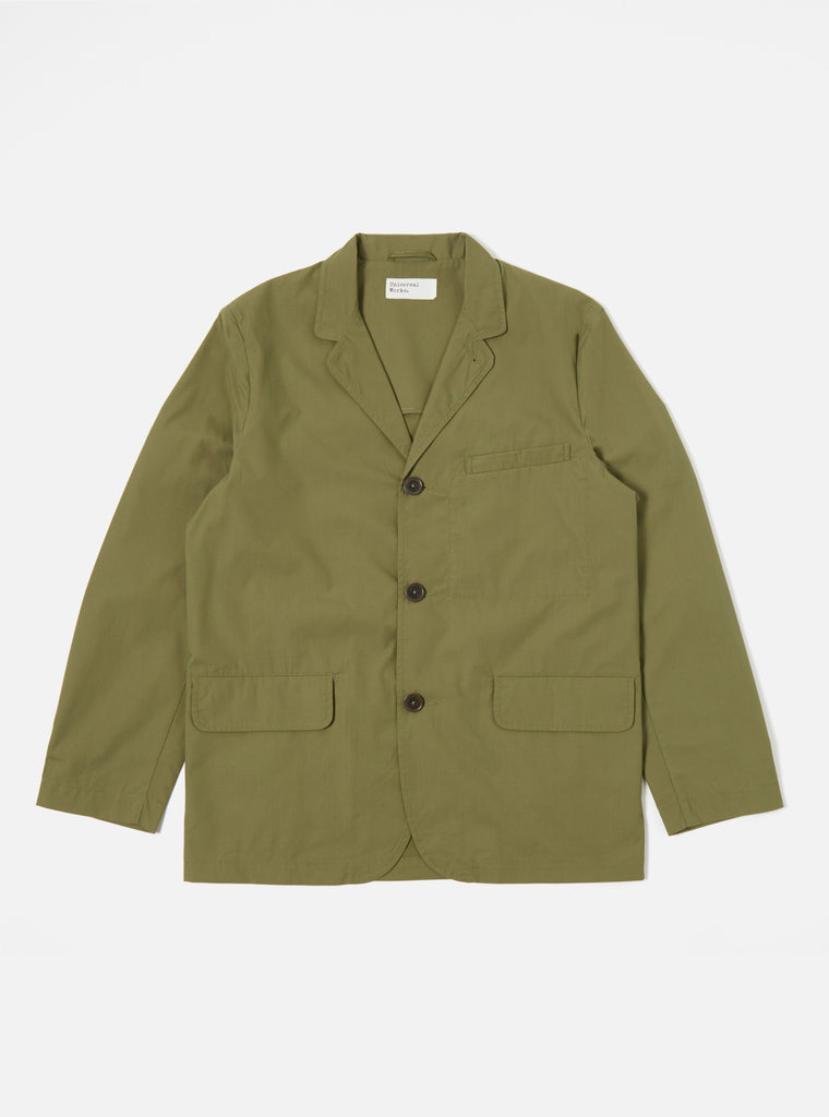 Universal Works Capitol Jacket in Olive Recycled Poly Tech