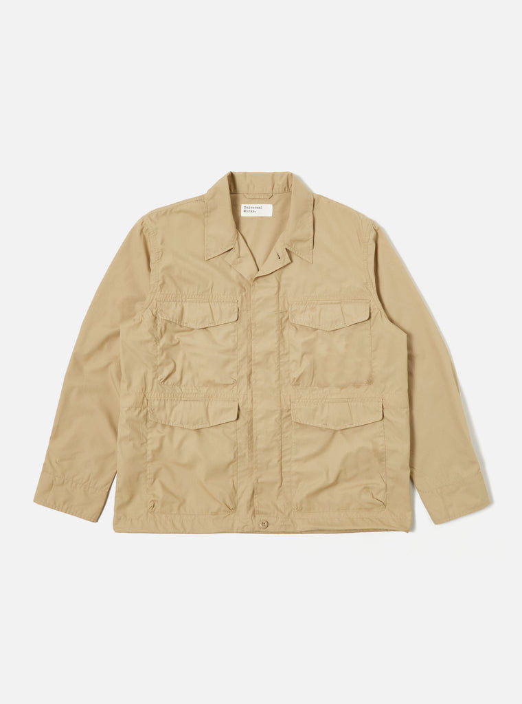 Universal Works Parachute Field Jacket in Sand Recycled Poly Tech