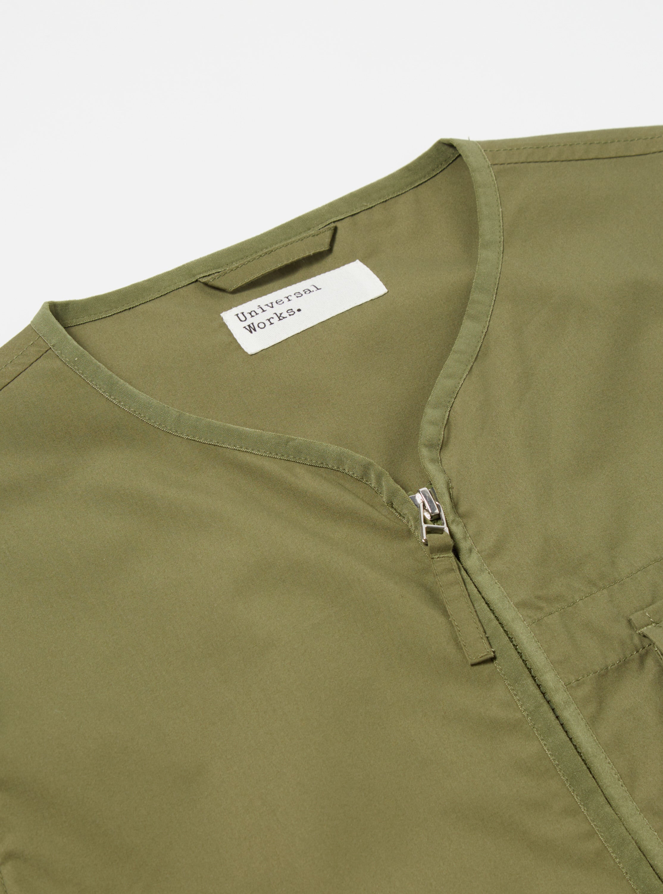 Universal Works Parachute Liner Jacket in Olive Recycled Poly Tech