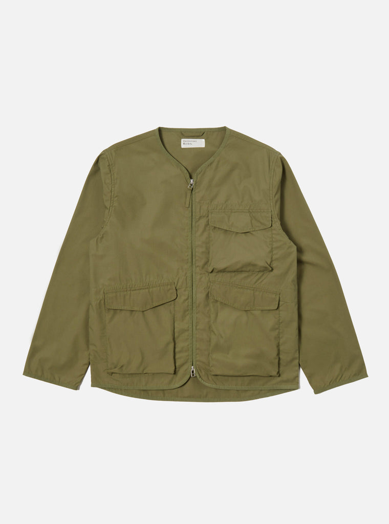 Universal Works Parachute Liner Jacket in Olive Recycled Poly Tech