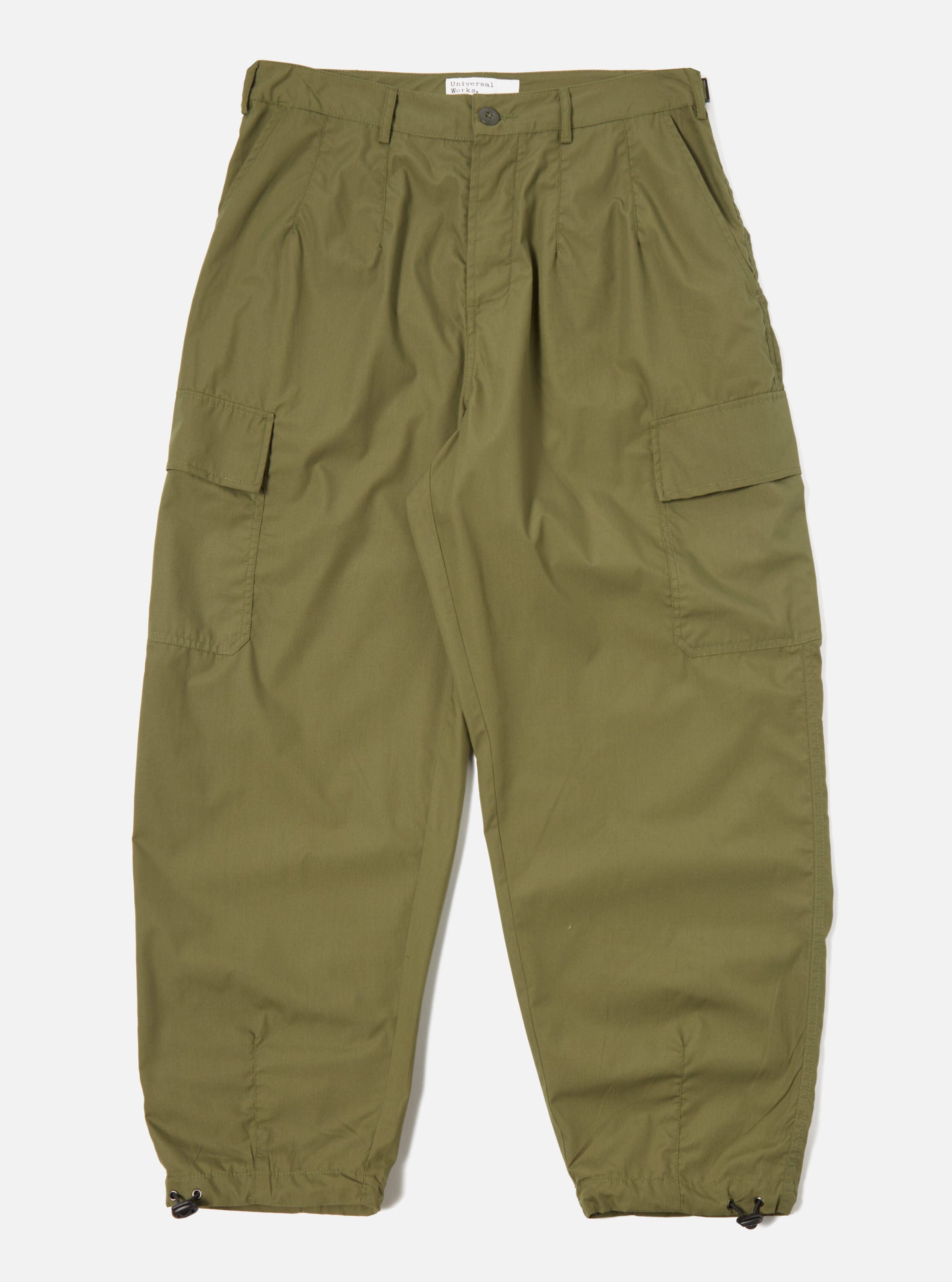 Universal Works Loose Cargo Pant in Olive Recycled Poly Tech