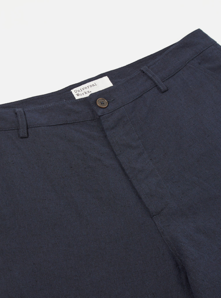 Universal Works Military Chino in Navy Lord Cotton Linen