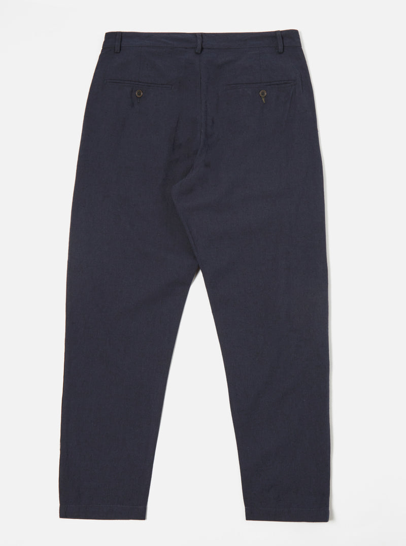 Universal Works Military Chino in Navy Lord Cotton Linen