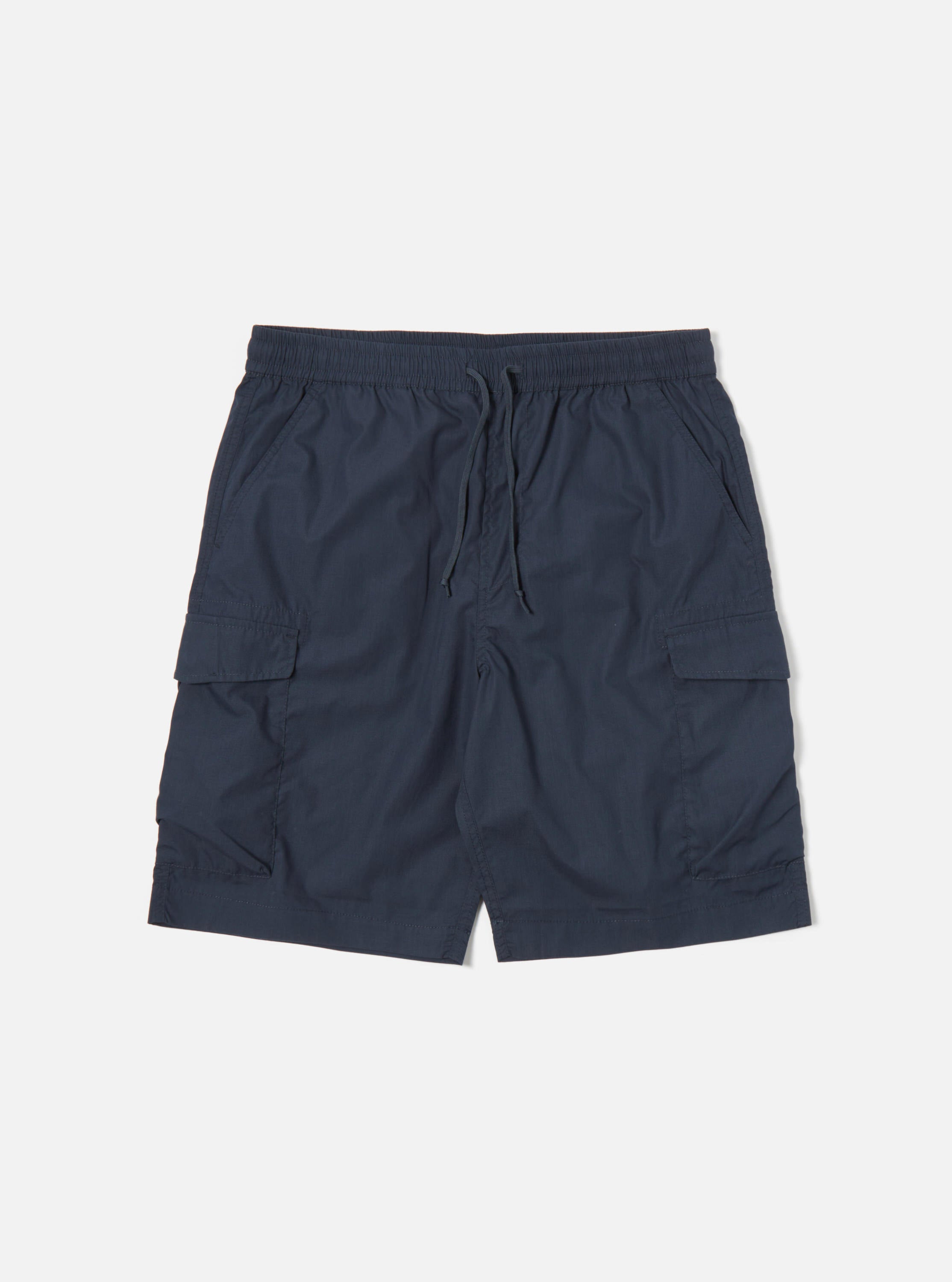 Universal Works Parachute Short in Navy Recycled Poly Tech