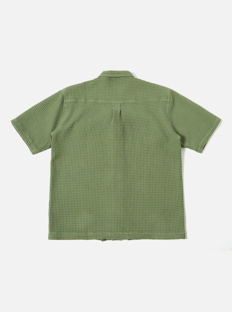 Universal Works Tech Overshirt in Birch Pike Waffle