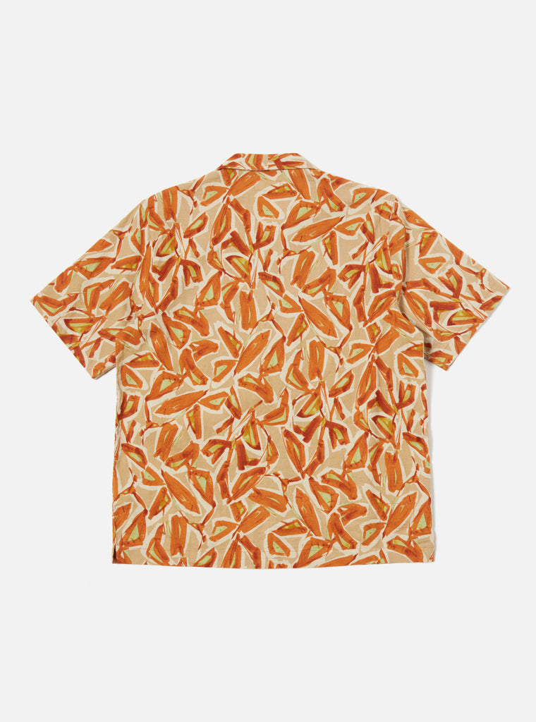 Universal Works Minari Shirt in Terracotta Artist Flower Lincot
