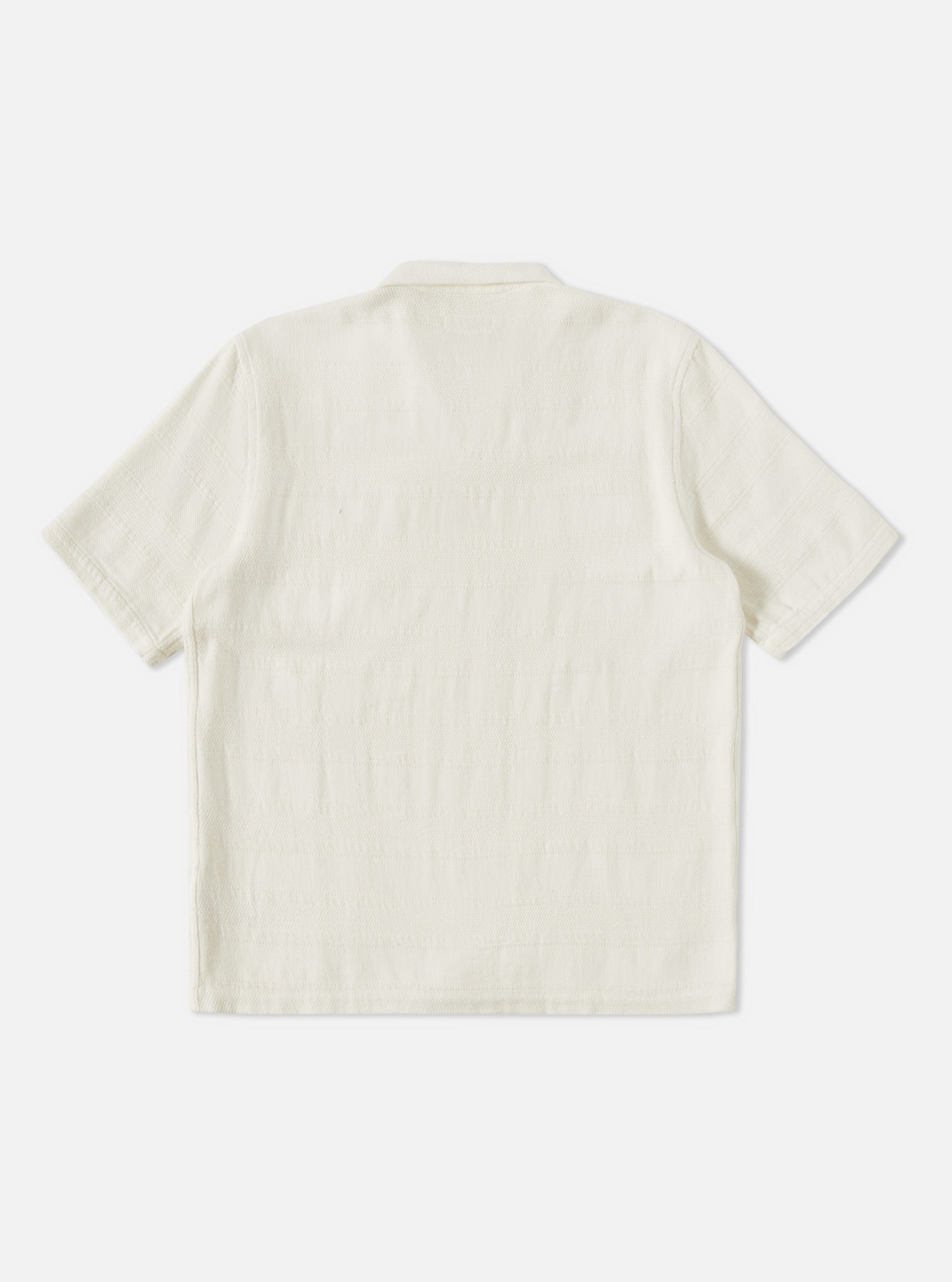Universal Works Road Shirt in White Tipzzi Stripe