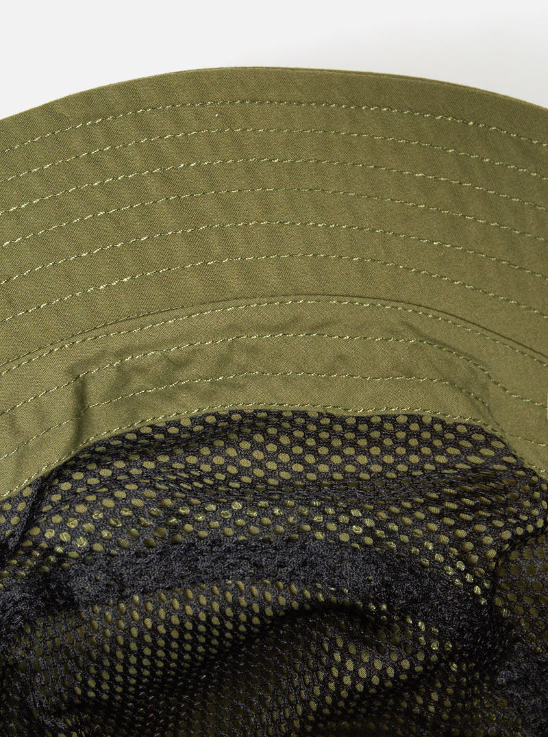Universal Works Beach Hat in Olive Recycled Poly Tech