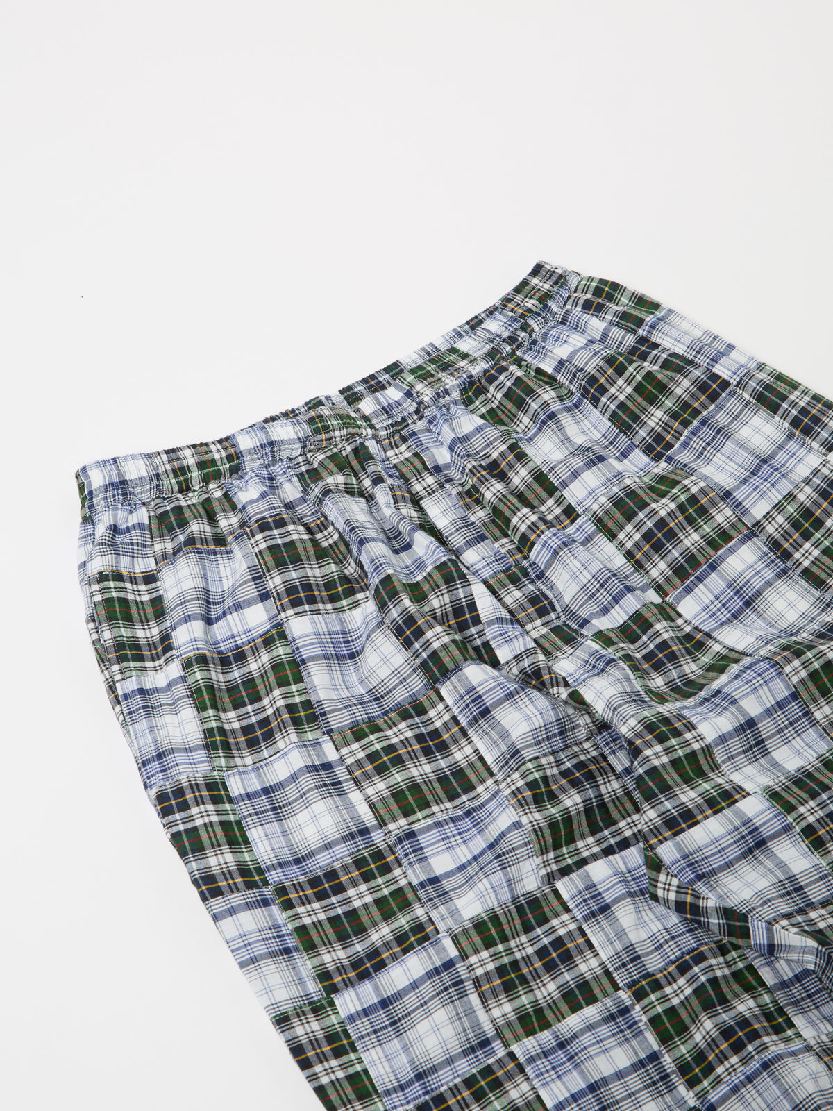 Universal Works Pyjama in Blue Patchwork Check