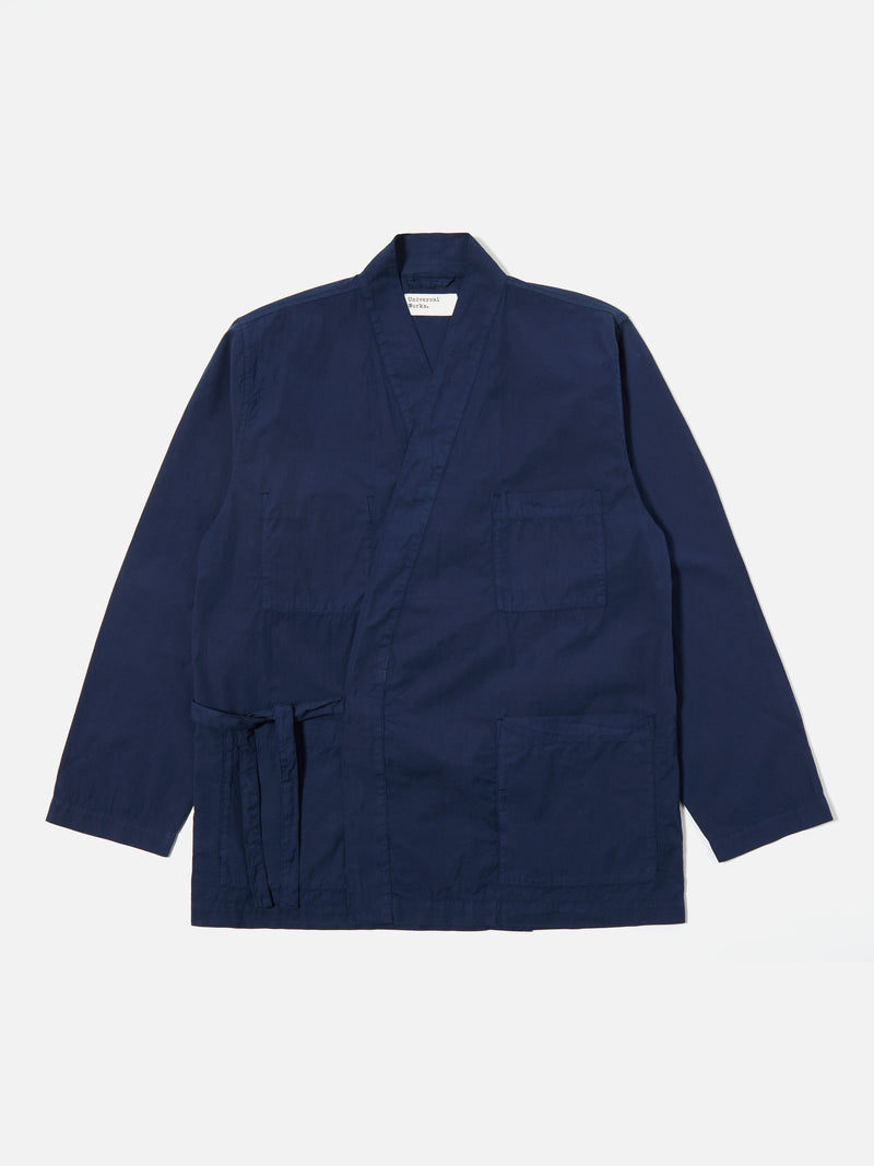 Universal Works Kyoto Work Jacket in Navy Broad Cloth