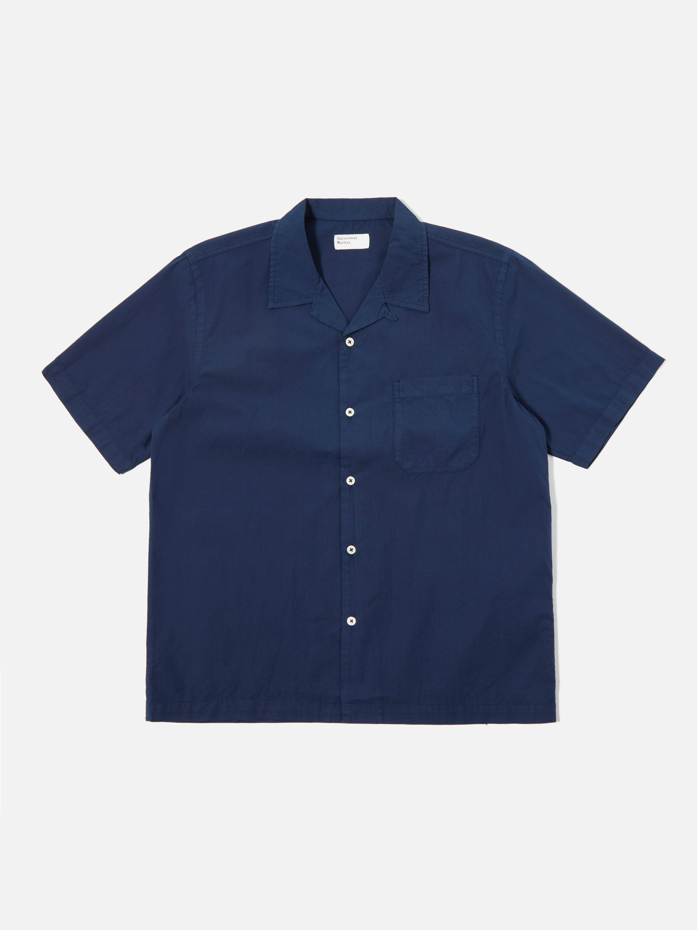 Universal Works Road Shirt in Navy Broad Cloth