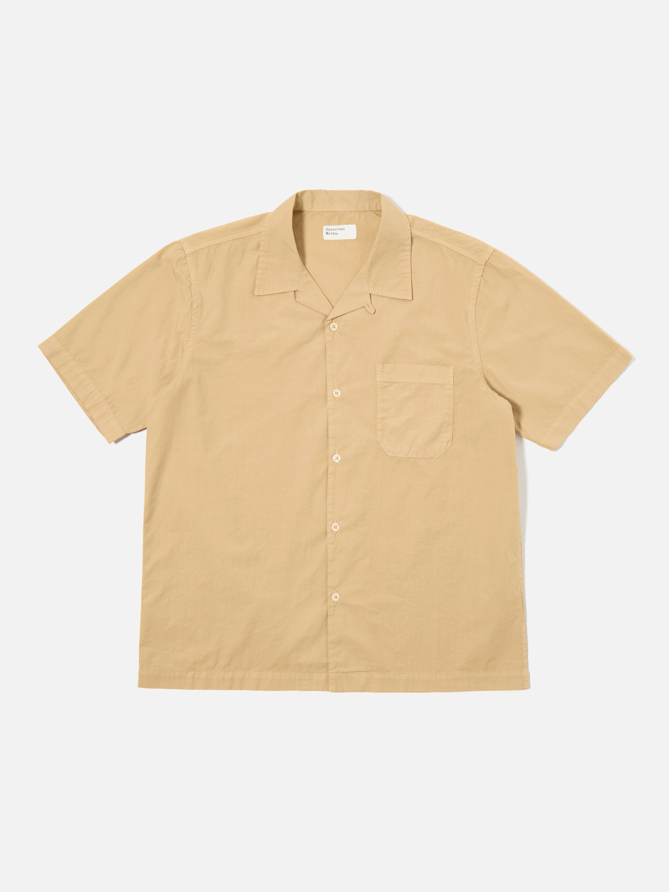 Universal Works Road Shirt in Summer Oak Broad Cloth