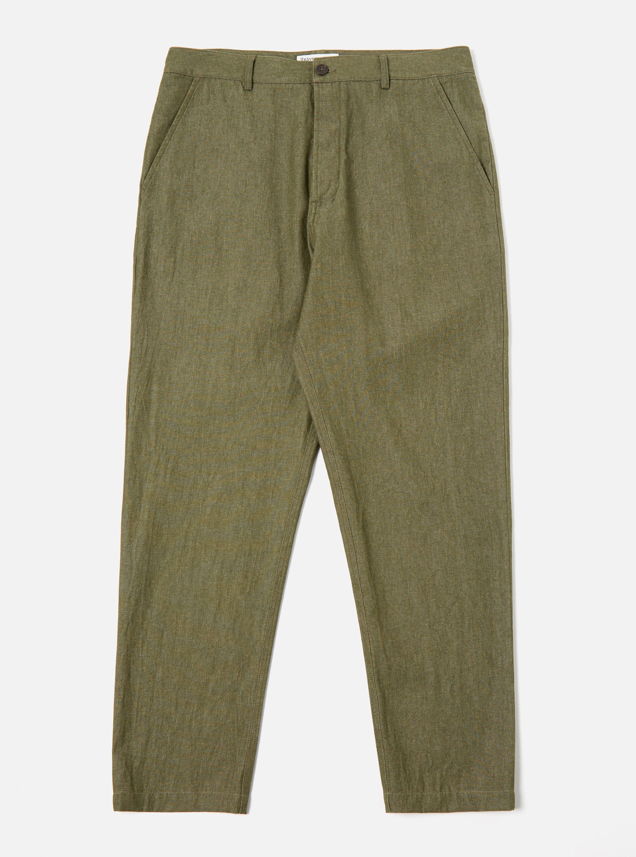 Universal Works Military Chino In Olive Y D Twill