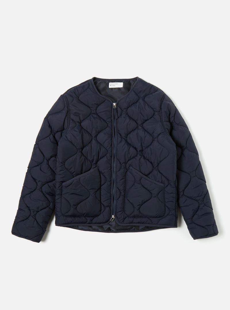 Universal Works Liner Jacket in Navy Diamond Quilt