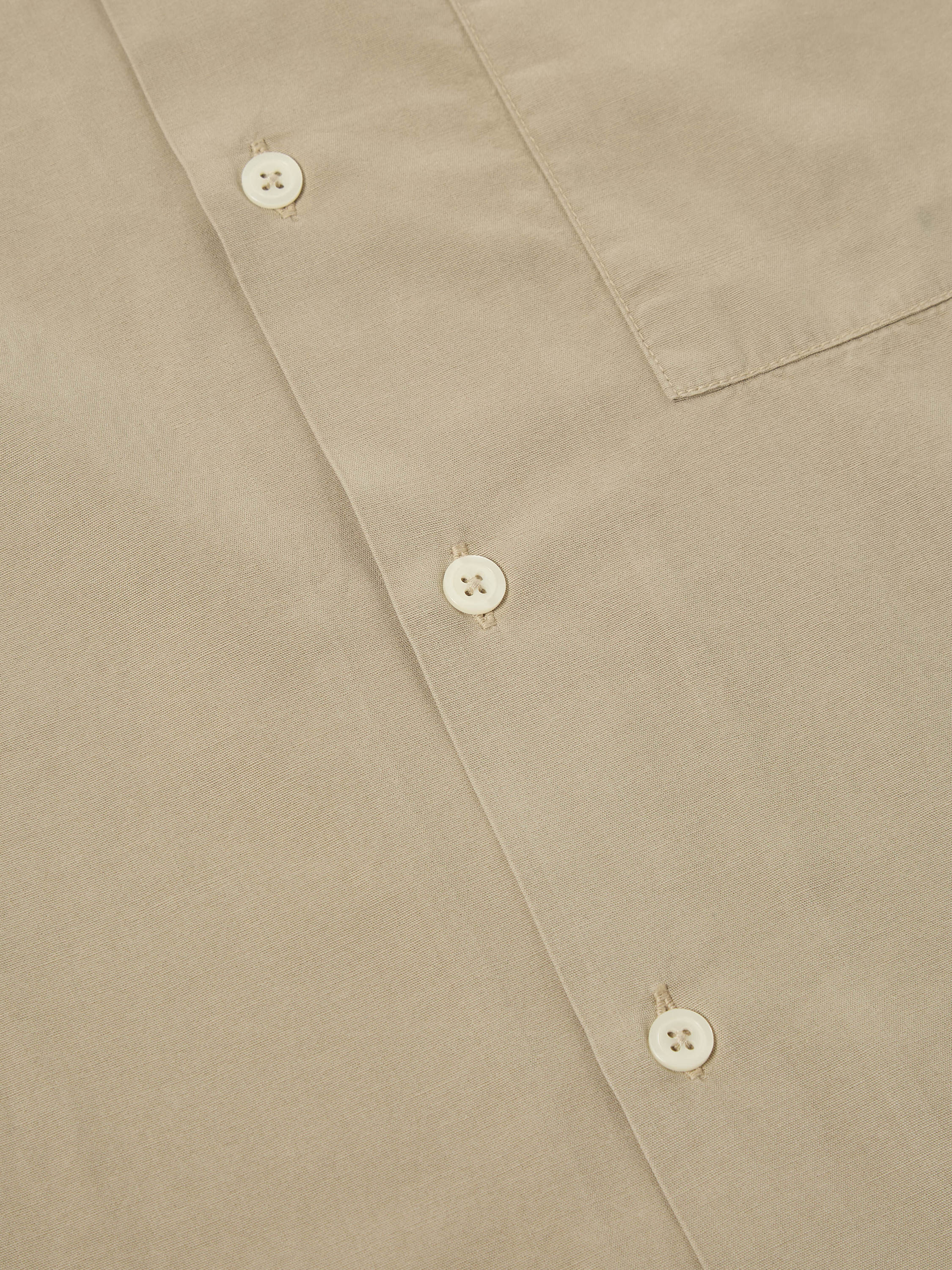 Universal Works Camp Shirt II in Summer Oak Gardenia Lycot