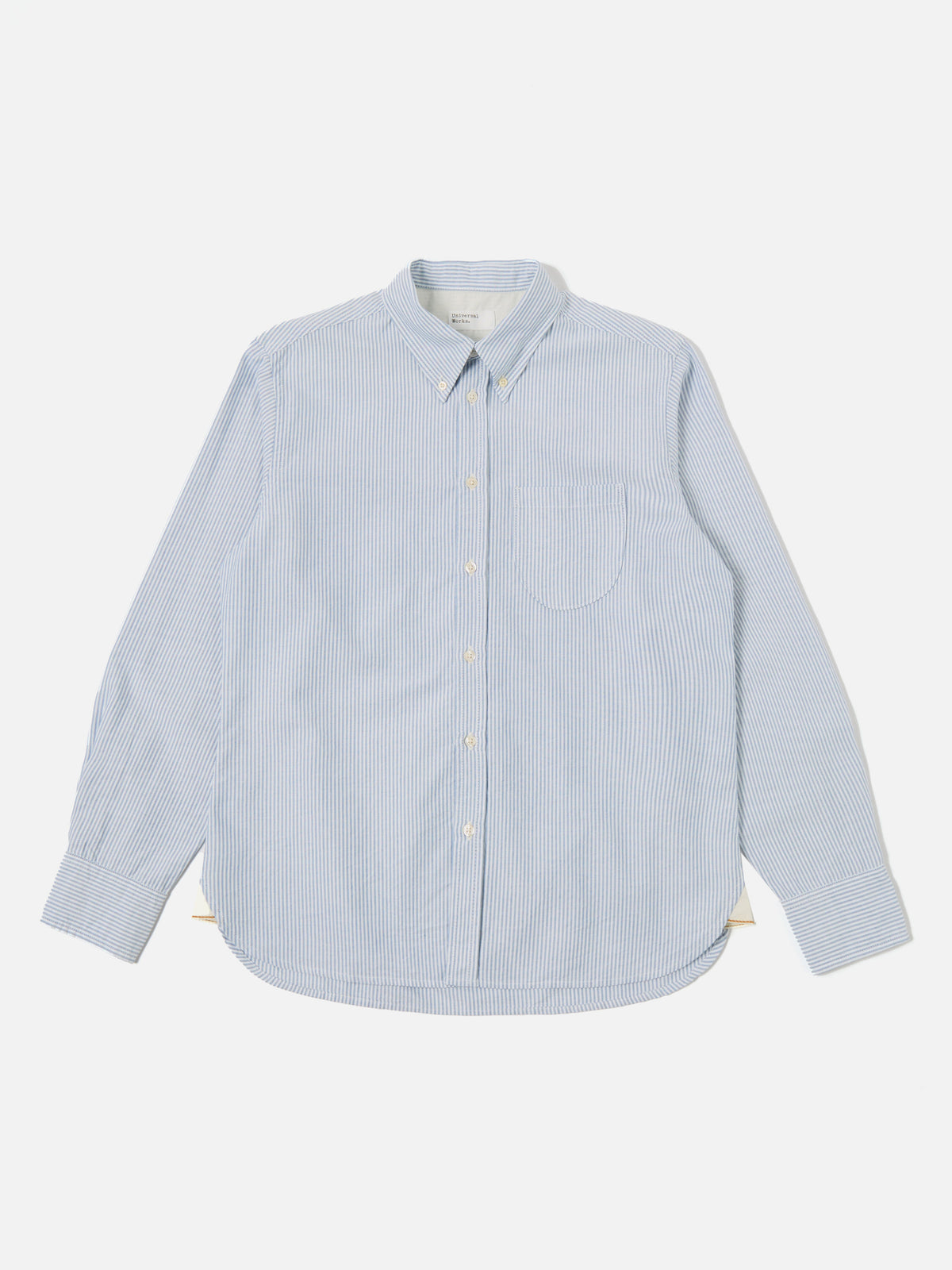 Universal Works Daybrook Shirt in Blue Oxford Stripe