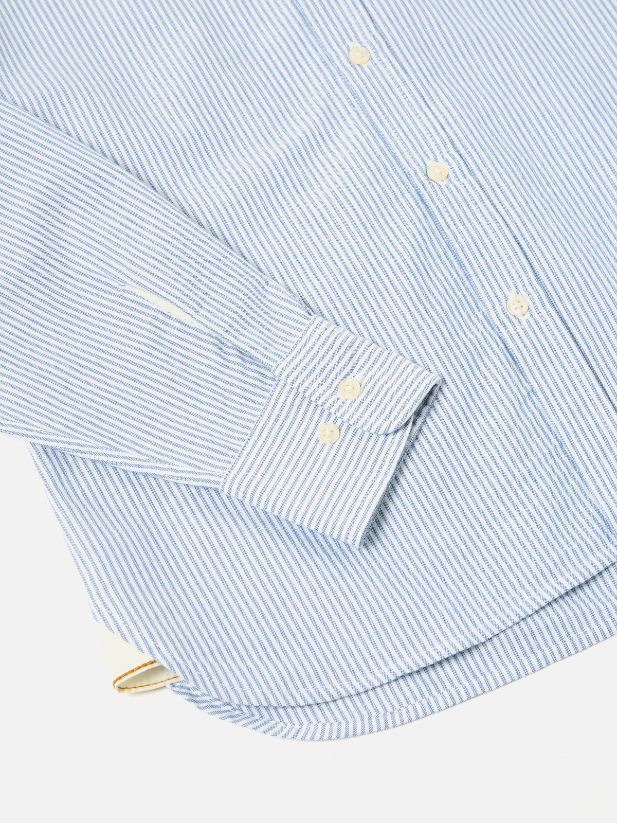 Universal Works Daybrook Shirt in Blue Oxford Stripe