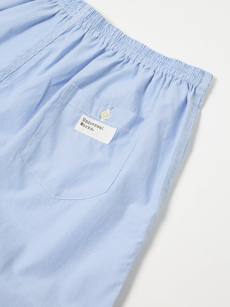 Universal Works Boxer Short in Blue Classic Stripes