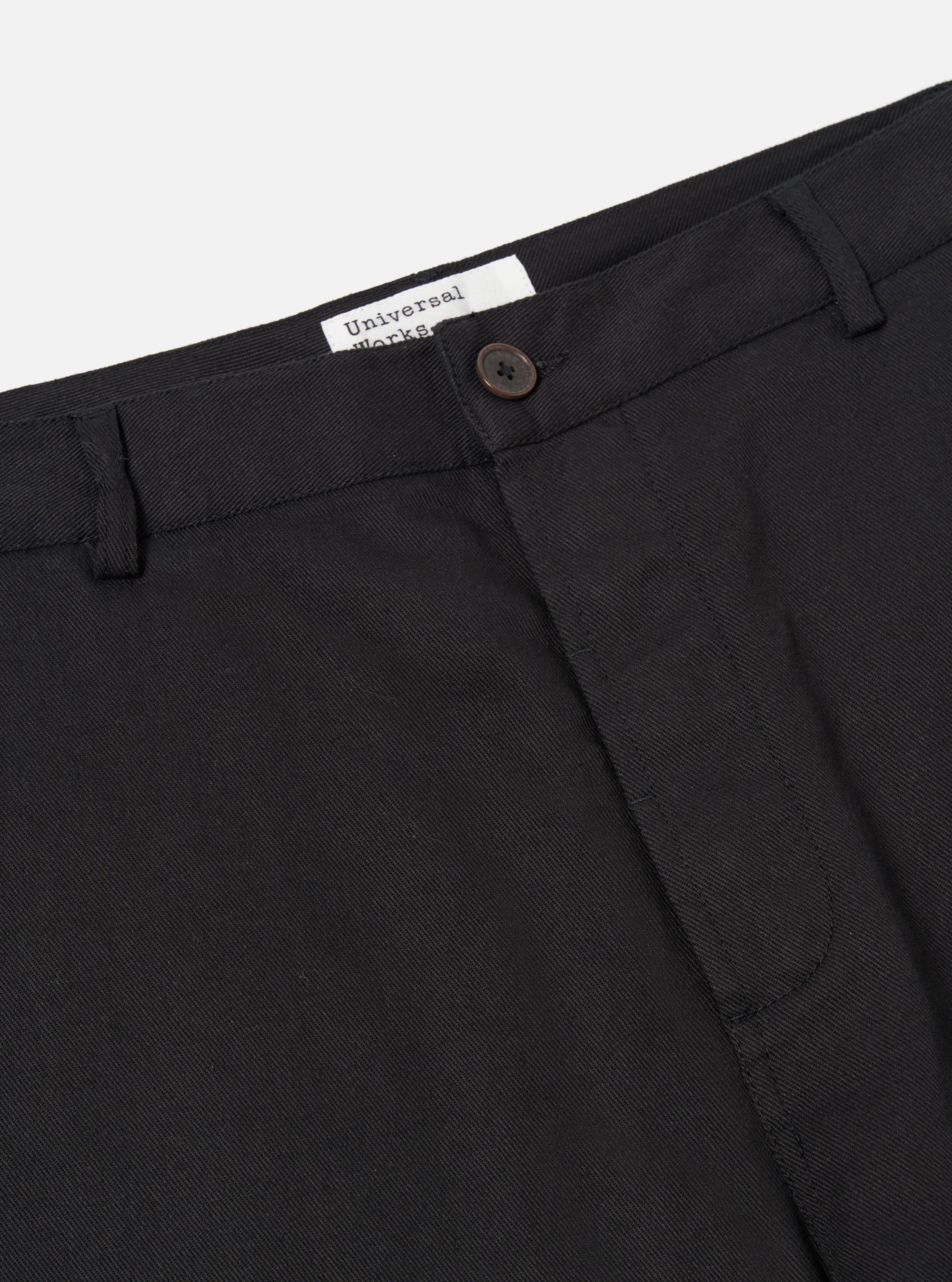 Universal Works Military Chino in Black Works Twill