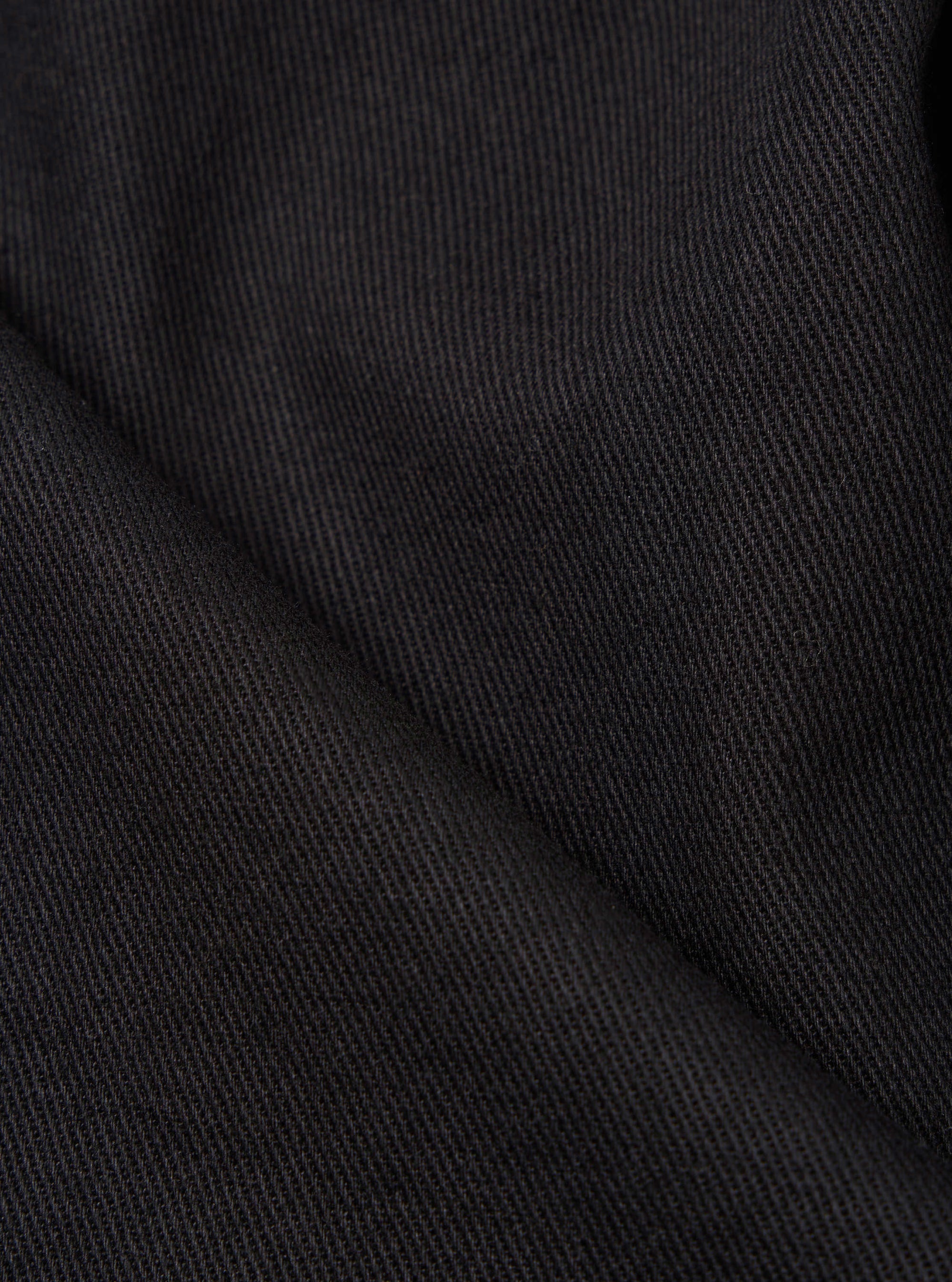 Black Twill Double Pleat Pant