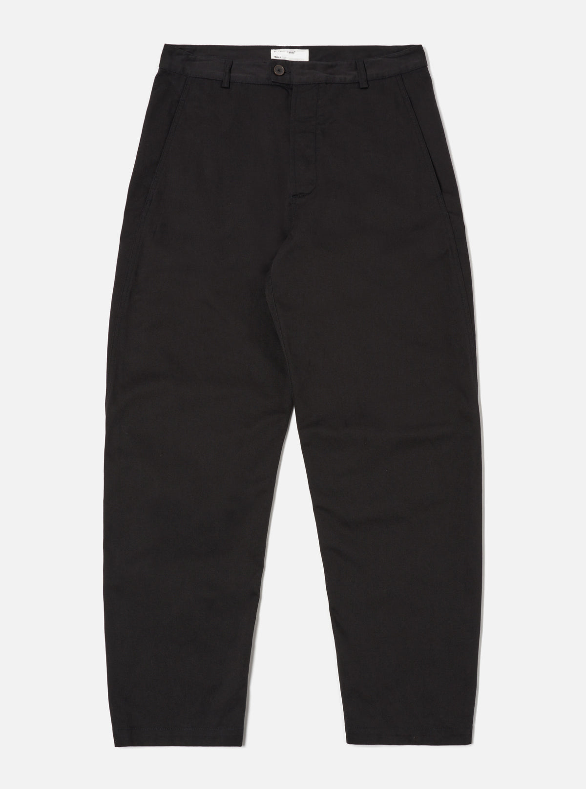 Universal Works Curved Pant in Black Twill