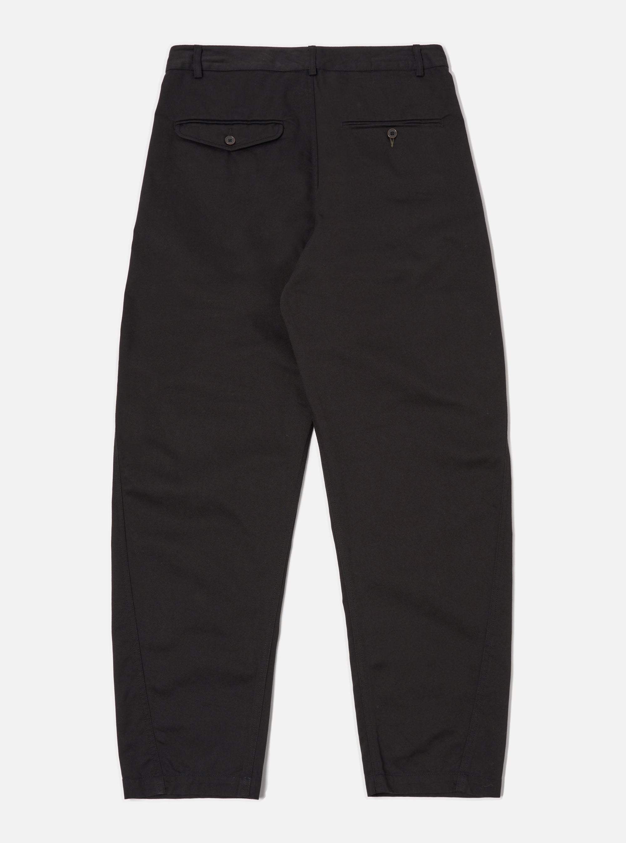 Universal Works Curved Pant in Black Twill