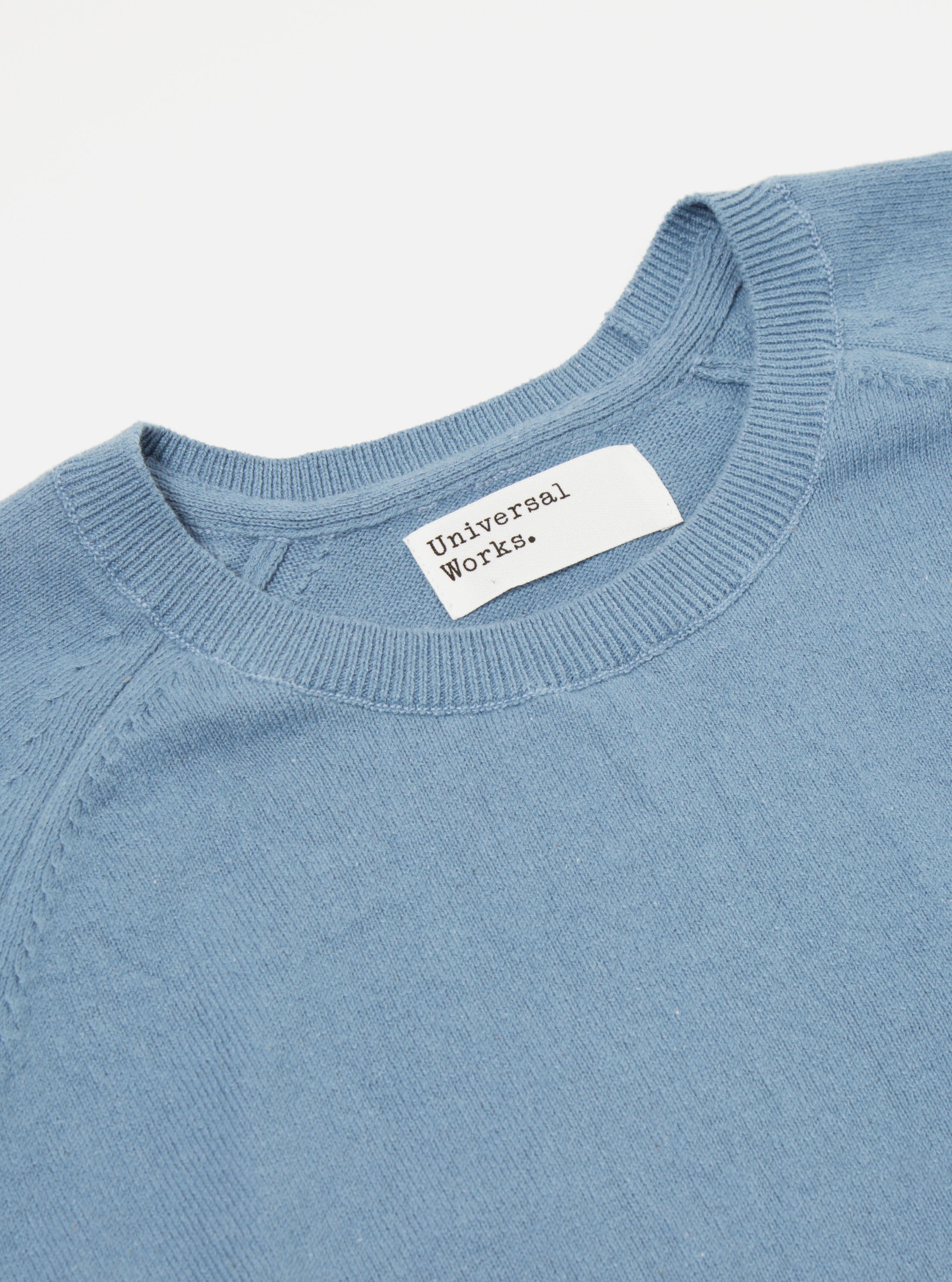 Universal Works Loose Pocket Crew in Chambray Eco Cotton