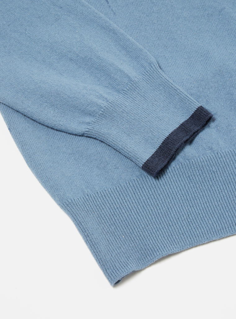 Universal Works Loose Pocket Crew in Chambray Eco Cotton