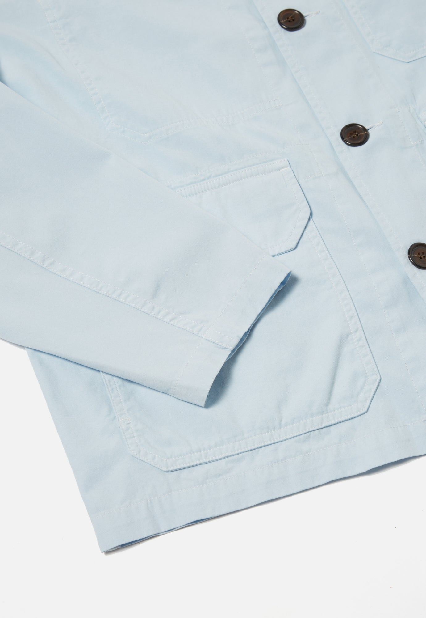 Universal Works Utility Jacket in Sky Summer Canvas